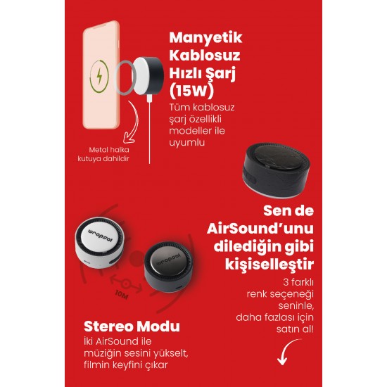 Magsafe Speaker Hoparlör / Kablosuz Hızlı Şarj