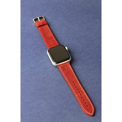 Apple Watch Crazy Deri Kordon Kırmızı
