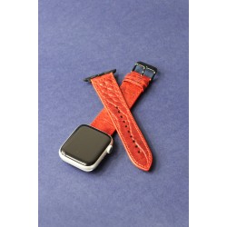Apple Watch Croco Deri Kordon Kırmızı
