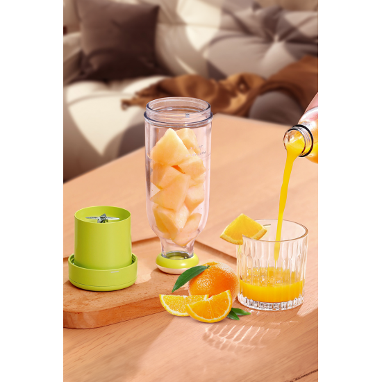 Smoothie Blender Taşınabilir Şarjlı Kişisel Mini Meyve Karıştırıcı 300 ml