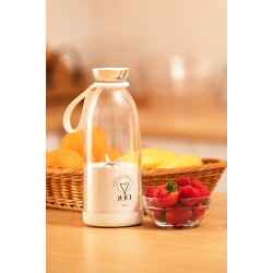 Smoothie Blender Taşınabilir Şarjlı Kişisel Mini Meyve Karıştırıcı 500 ml (White- Beyaz)