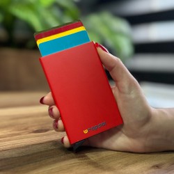 Mekanizmalı Kartlık / Rfid Korumalı Alüminyum Otomatik Mekanizmalı Kredi Kartlık Renkli