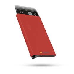 Mekanizmalı Kartlık / Rfid Korumalı Alüminyum Otomatik Mekanizmalı Kredi Kartlık Renkli (METALİK NAR ÇİÇEĞİ)