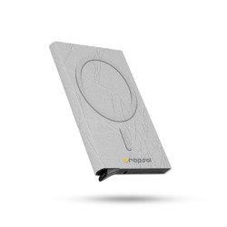 Magsafe Mekanizmalı Kartlık / Rfid Korumalı Alüminyum Otomatik Mekanizmalı Kredi Kartlık Desenli (ÇİZGİSEL KABARTMALI GRİ)