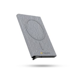 Magsafe Mekanizmalı Kartlık / Rfid Korumalı Alüminyum Otomatik Mekanizmalı Kredi Kartlık Desenli (DALGALI GRİ )