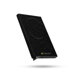Magsafe Mekanizmalı Kartlık / Rfid Korumalı Alüminyum Otomatik Mekanizmalı Kredi Kartlık Renkli (GÜMÜŞ SİMLİ SİYAH)
