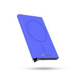 Magsafe Mekanizmalı Kartlık / Rfid Korumalı Alüminyum Otomatik Mekanizmalı Kredi Kartlık Renkli (MAT MAVİ)