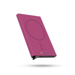 Magsafe Mekanizmalı Kartlık / Rfid Korumalı Alüminyum Otomatik Mekanizmalı Kredi Kartlık Renkli (MAT PEMBE)
