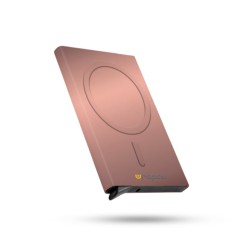 Magsafe Mekanizmalı Kartlık / Rfid Korumalı Alüminyum Otomatik Mekanizmalı Kredi Kartlık Renkli (MAT ROSEGOLD)