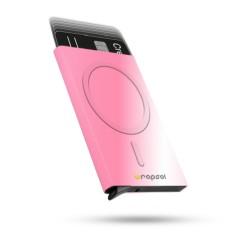 Magsafe Mekanizmalı Kartlık / Rfid Korumalı Alüminyum Otomatik Mekanizmalı Kredi Kartlık Renkli (METALİK PEMBE)