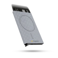 Magsafe Mekanizmalı Kartlık / Rfid Korumalı Alüminyum Otomatik Mekanizmalı Kredi Kartlık Desenli (PRİZMA GRİ)