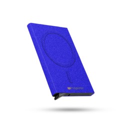 Magsafe Mekanizmalı Kartlık / Rfid Korumalı Alüminyum Otomatik Mekanizmalı Kredi Kartlık Renkli (SİMLİ MAVİ)