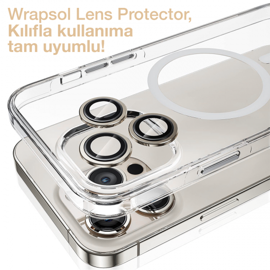 iPhone 15 Pro Kamera Lens Koruyucu Kolay Uygulama Aparatlı