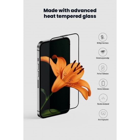 iPhone 14 Pro Kırılmaz Cam Aparatlı Premium Ekran Koruyucu