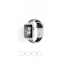 Apple Watch Nike Plus Series 3 GPS 38 mm Ekran Koruyucu Film (Parlak Şeffaf Poliüretan Film (150 micron))