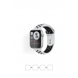Apple Watch Nike SE 44 mm Ekran Koruyucu Film (Parlak Şeffaf Poliüretan Film (150 micron))