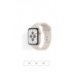 Apple Watch SE 44 mm Ekran Koruyucu Film (Parlak Şeffaf Poliüretan Film (150 micron))