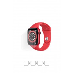 Apple Watch Series 6 (44 mm) Ekran Koruyucu Film (Parlak Şeffaf Poliüretan Film (150 micron))