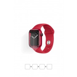 Apple Watch Series 7 (41 mm) Ekran Koruyucu Film (Parlak Şeffaf Poliüretan Film (150 micron))