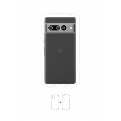Google Pixel 7 Pro Ekran Koruyucu Film (Parlak Şeffaf Poliüretan Film (150 micron), Arka/Yan)