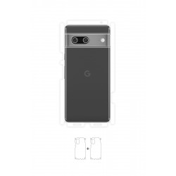 Google Pixel 7 Ekran Koruyucu Film (Parlak Şeffaf Poliüretan Film (150 micron), Arka/Yan)