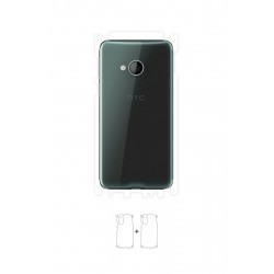 HTC U Play Ekran Koruyucu Film (Parlak Şeffaf Poliüretan Film (150 micron), Arka/Yan)