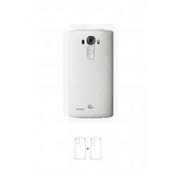 LG G4 Ekran Koruyucu Film (Parlak Şeffaf Poliüretan Film (150 micron), Arka/Yan)