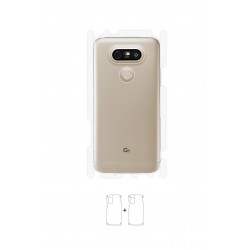LG G5 Ekran Koruyucu Film (Parlak Şeffaf Poliüretan Film (150 micron), Arka/Yan)
