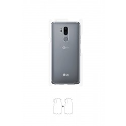 LG G7 ThinQ Ekran Koruyucu Film (Parlak Şeffaf Poliüretan Film (150 micron), Arka/Yan)