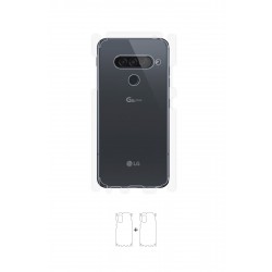 LG G8S ThinQ Ekran Koruyucu Film (Parlak Şeffaf Poliüretan Film (150 micron), Arka/Yan)