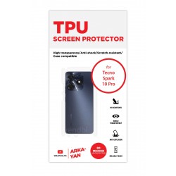Tecno Spark 10 Pro Ekran Koruyucu Film (Arka/Yan, Parlak Şeffaf Tpu Film (80 micron))