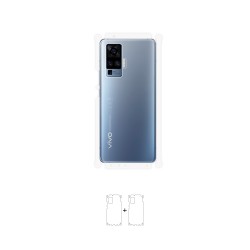 Vivo Y22s Ekran Koruyucu Film (Parlak Şeffaf Poliüretan Film (150 micron), Arka/Yan)