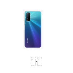 Vivo Y20 Ekran Koruyucu Film (Parlak Şeffaf Poliüretan Film (150 micron), Arka/Yan)