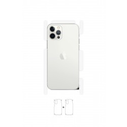 iPhone 12 Pro Ekran Koruyucu Film (Parlak Şeffaf Poliüretan Film (150 micron), Arka/Yan)