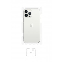iPhone 13 Pro Ekran Koruyucu  Film (Parlak Şeffaf Poliüretan Film (150 micron), Arka/Yan)