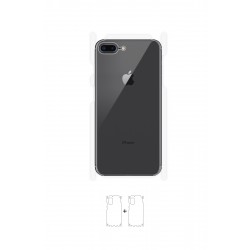 iPhone 8 Plus Ekran Koruyucu Film (Parlak Şeffaf Poliüretan Film (150 micron), Arka/Yan)