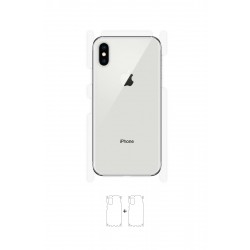 iPhone XS Ekran Koruyucu Film (Parlak Şeffaf Poliüretan Film (150 micron), Arka/Yan)
