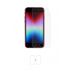 iPhone SE 2022 Ekran Koruyucu Film (Parlak Şeffaf Poliüretan Film (150 micron), Ön)