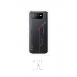 Asus Rog Phone 6 Ekran Koruyucu Film (Parlak Şeffaf Poliüretan Film (150 micron), Arka/Yan)