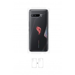 Asus Rog Phone 3 Ekran Koruyucu Film (Parlak Şeffaf Poliüretan Film (150 micron), Arka/Yan)