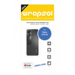 Oppo A78 4G Ekran Koruyucu Film (Parlak Şeffaf Poliüretan Film (150 micron), Arka/Yan)