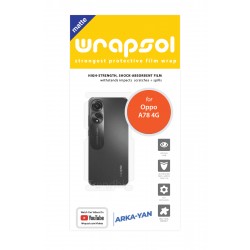 Oppo A78 4G Ekran Koruyucu Film (Mat Şeffaf Poliüretan Film (150 micron), Arka/Yan)