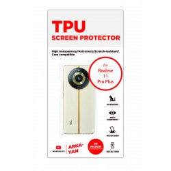 Realme 11 Pro Plus Ekran Koruyucu Poliüretan Film (Arka/Yan, Parlak Şeffaf Tpu Film (80 micron))