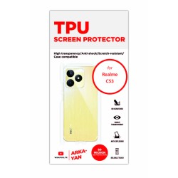 Realme C53 Ekran Koruyucu Poliüretan Film (Arka/Yan, Parlak Şeffaf Tpu Film (80 micron))