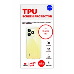 Realme C53 Ekran Koruyucu Poliüretan Film (Arka/Yan, Mat Şeffaf Tpu Film (80 micron))