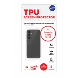Samsung Galaxy S23 FE Ekran Koruyucu Poliüretan Film (Arka/Yan, Mat Şeffaf Tpu Film (80 micron))