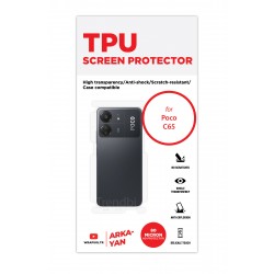 Xiaomi Poco C65 Ekran Koruyucu Film (Arka/Yan, Parlak Şeffaf Tpu Film (80 micron))
