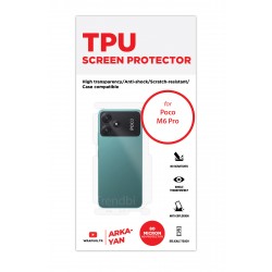 Xiaomi Poco M6 Pro Ekran Koruyucu Film (Arka/Yan, Parlak Şeffaf Tpu Film (80 micron))