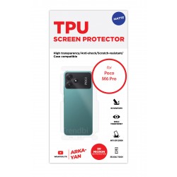 Xiaomi Poco M6 Pro Ekran Koruyucu Film (Arka/Yan, Mat Şeffaf Tpu Film (80 micron))
