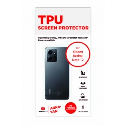 Xiaomi Redmi Note 12 4G Ekran Koruyucu Film (Arka/Yan, Parlak Şeffaf Tpu Film (80 micron))